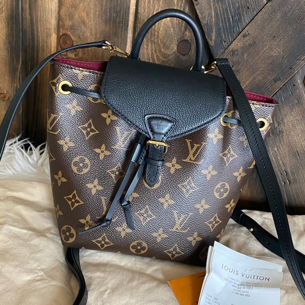 TRADED💝Louis Vuitton Montsouris Backpack BB monogram black noir purse - Picture 1 of 12